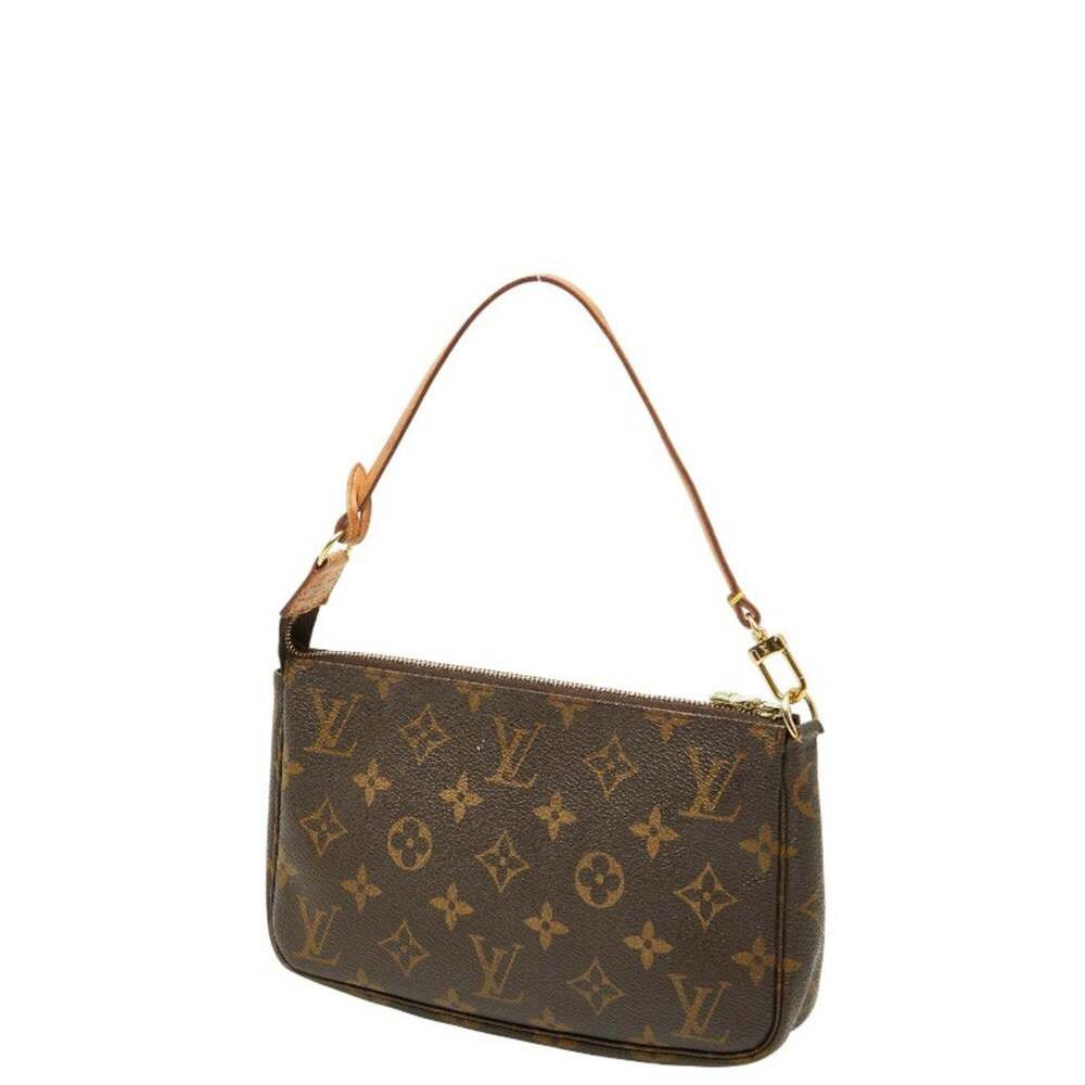 LOUIS VUITTON Brown Monogram Leather Pochette Mini Bag - Picture 2 of 8